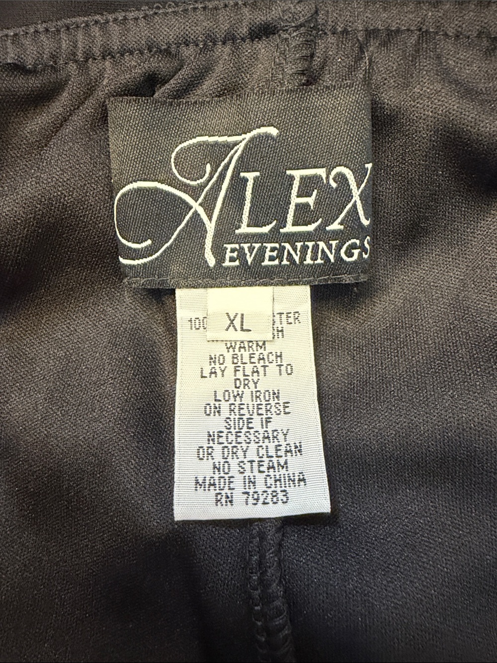 Alex Evenings Black Maxi Skirt with Flowing Hem - Picture 2 of 3